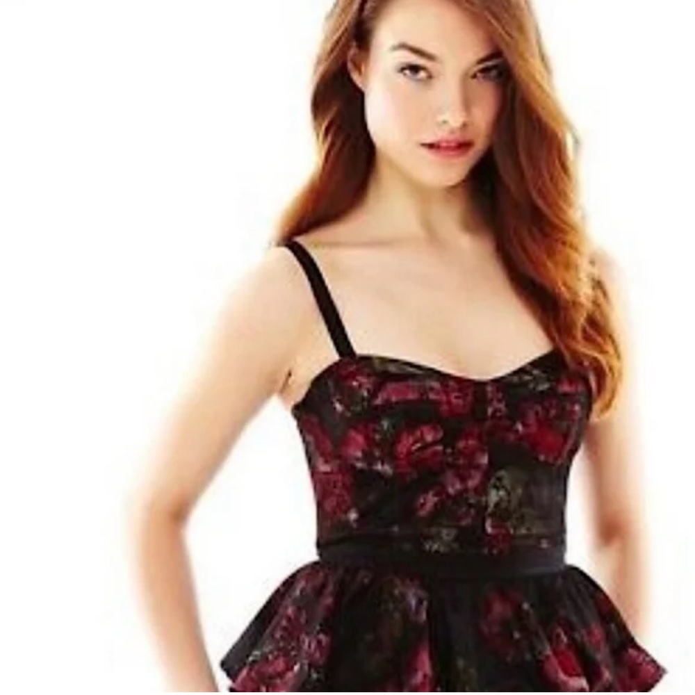 Pearl by Georgina Chapman Floral & Lace Bustier Top